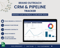 Brand Outreach CRM Spreadsheet | UGC Creator Tracker | Influencer CRM | Google Sheets & Excel Pipeline Dashboard Template