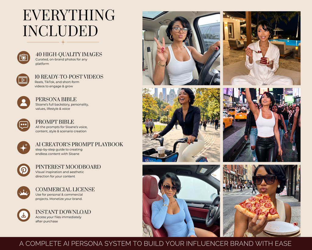 Sloane Wu Exclusive AI Influencer Persona Pack | NYC Fashion Content Creator