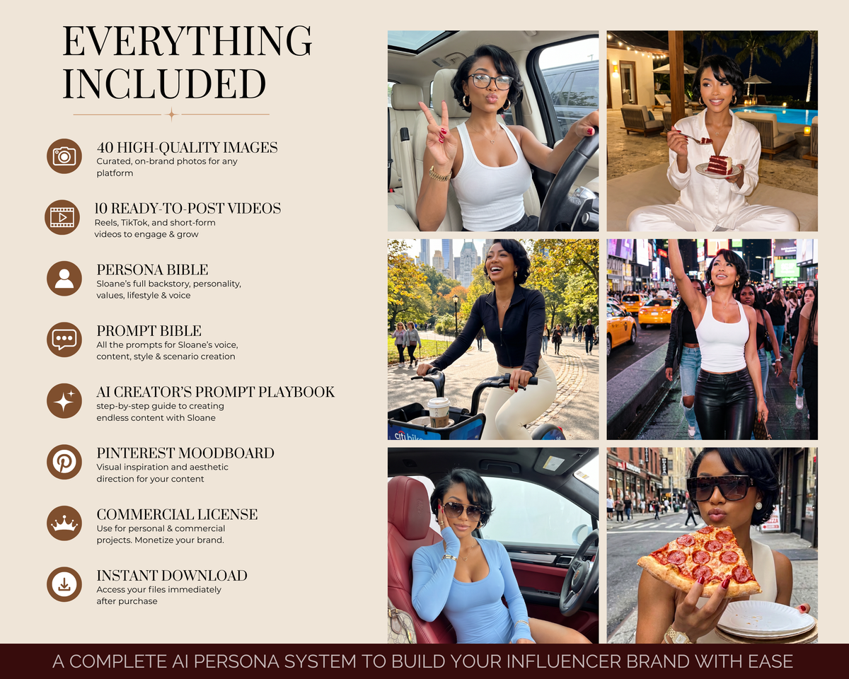 Sloane Wu Exclusive AI Influencer Persona Pack | NYC Fashion Content Creator