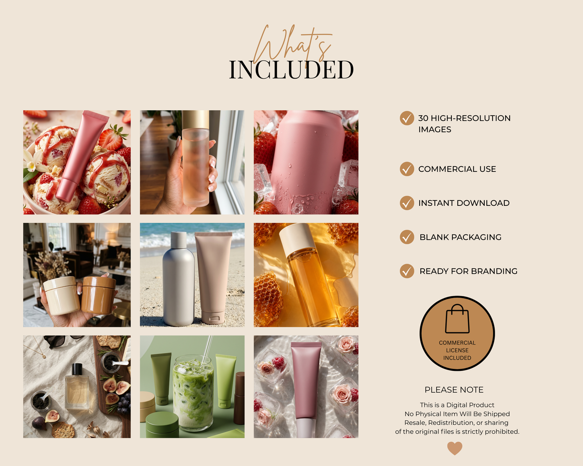 Faceless Brand Mockup Bundle | 30 Luxury Stock Photos (Instant Download)