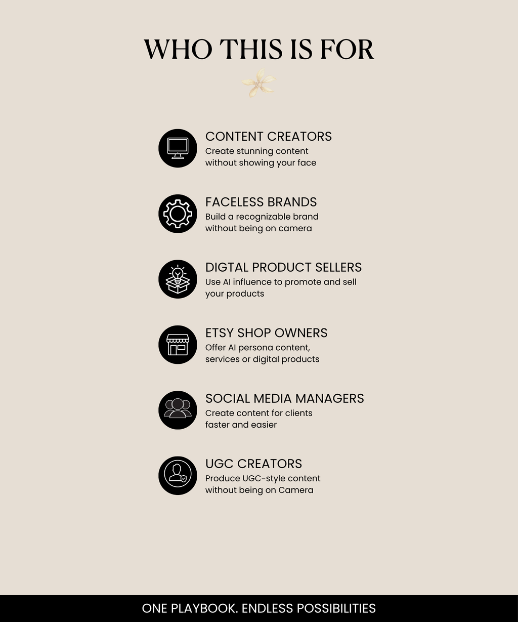 AI Creator Playbook | AI Influencer Guide, Digital Ebook Instant Download