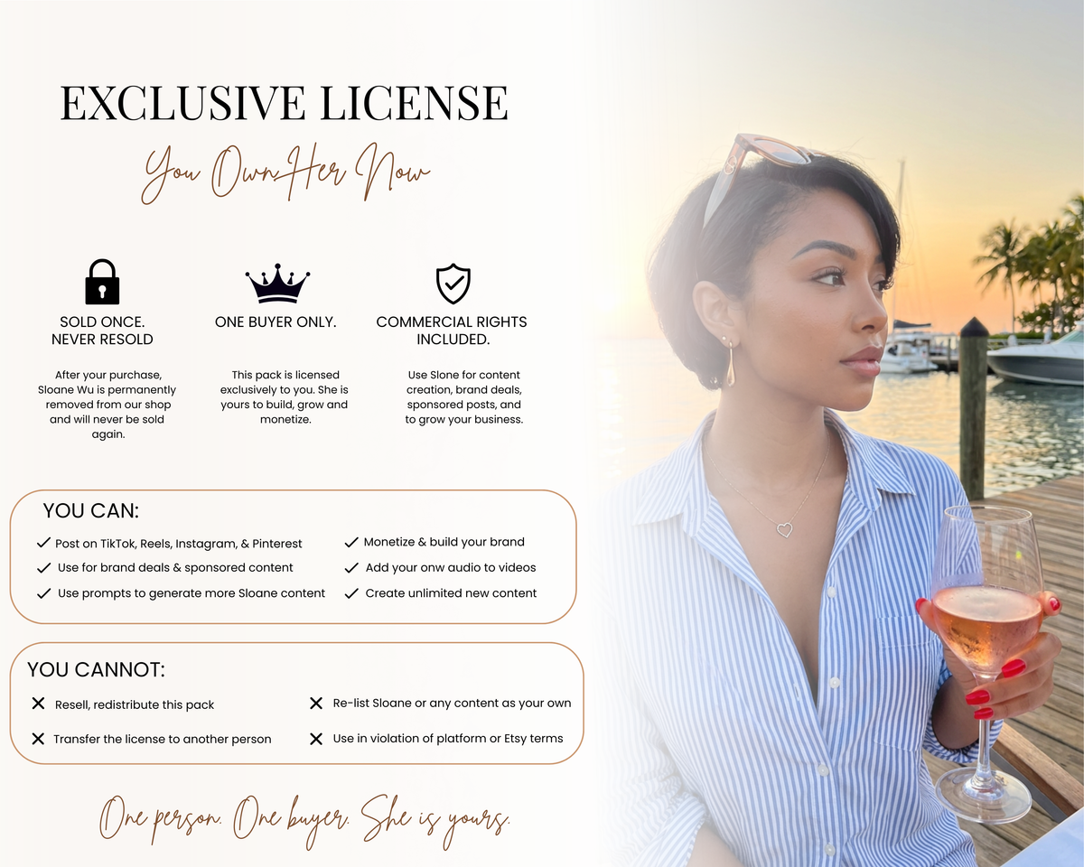 Sloane Wu Exclusive AI Influencer Persona Pack | NYC Fashion Content Creator