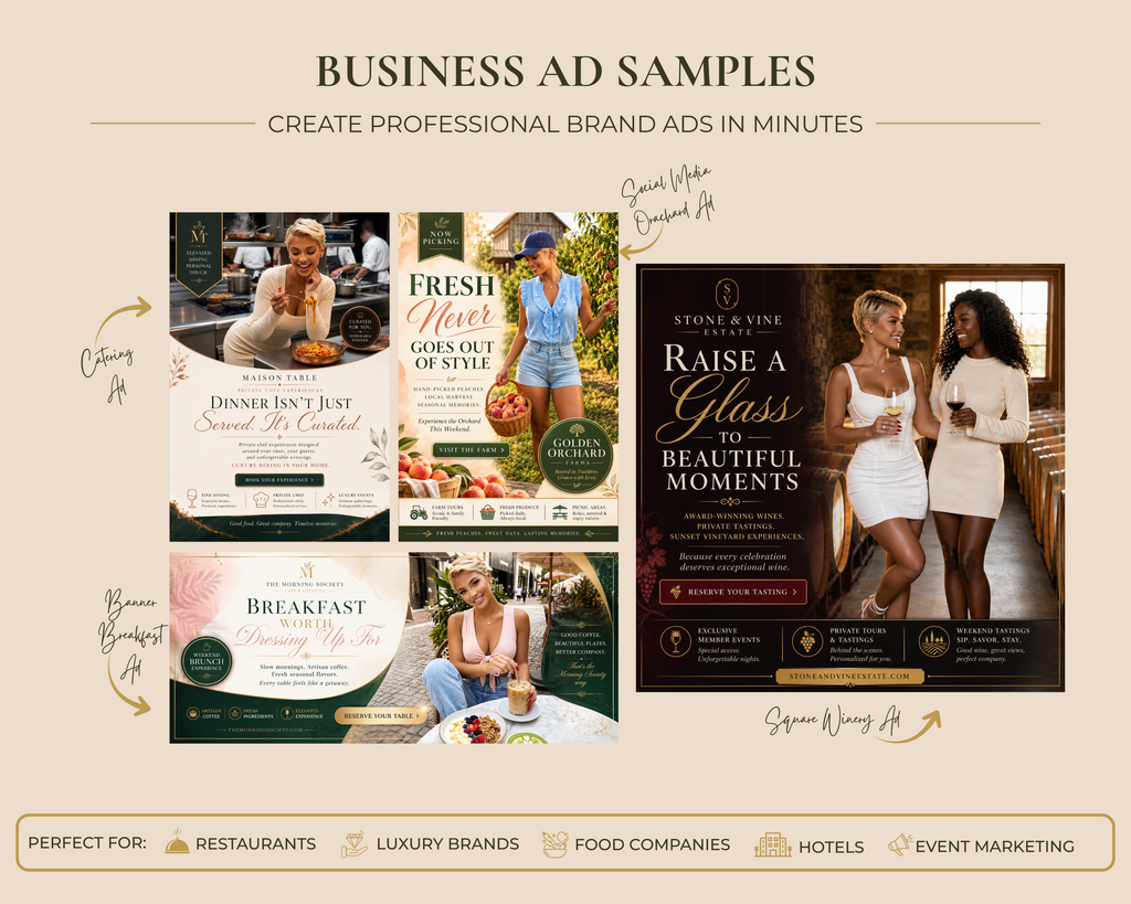 Odessa Wynn - Luxury AI Food Creator Bundle | 40 AI Images + 10 Videos