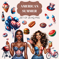 American Summer clipart pack