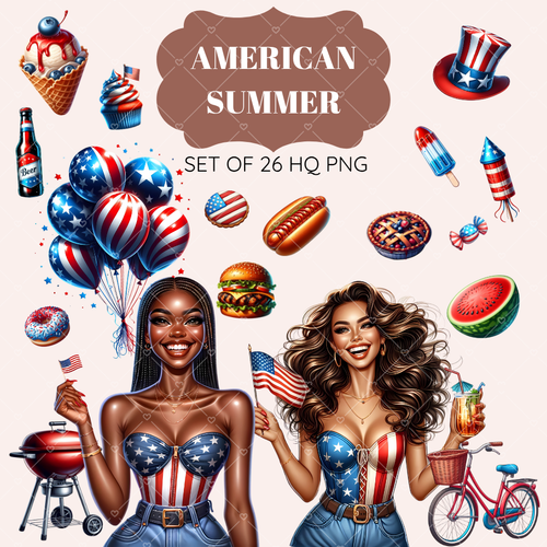 American Summer clipart pack