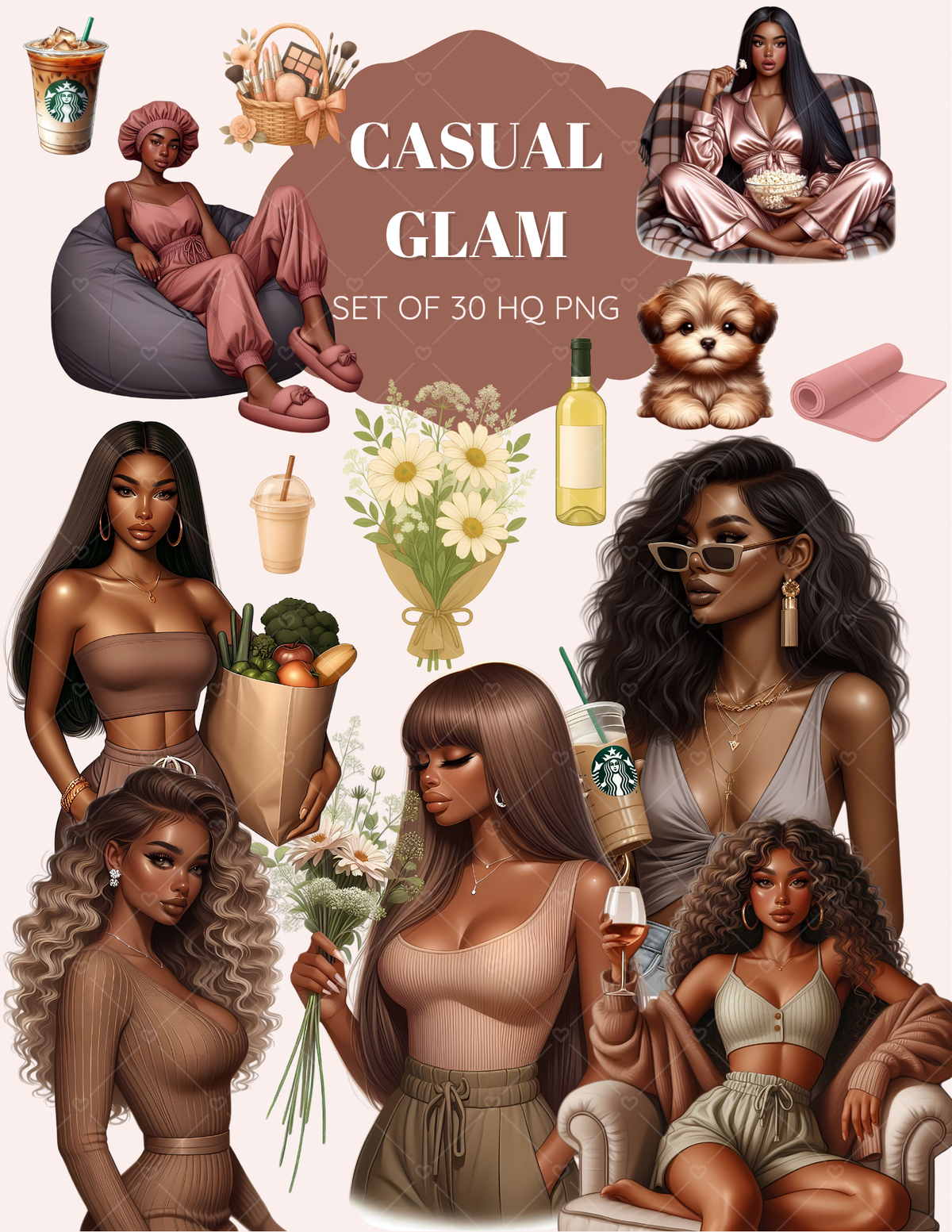 Casual Glam clipart pack
