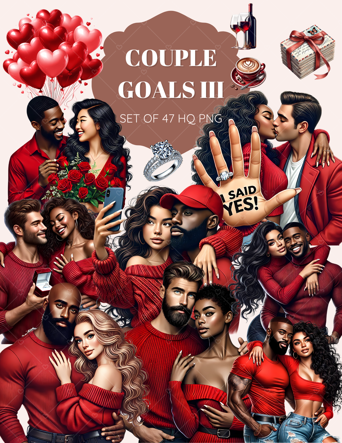 Couple Goals III clipart pack