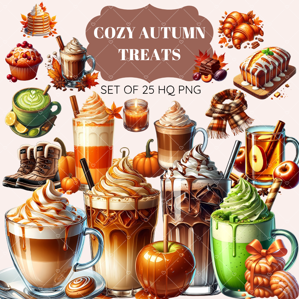 Cozy Autumn Treats clipart pack