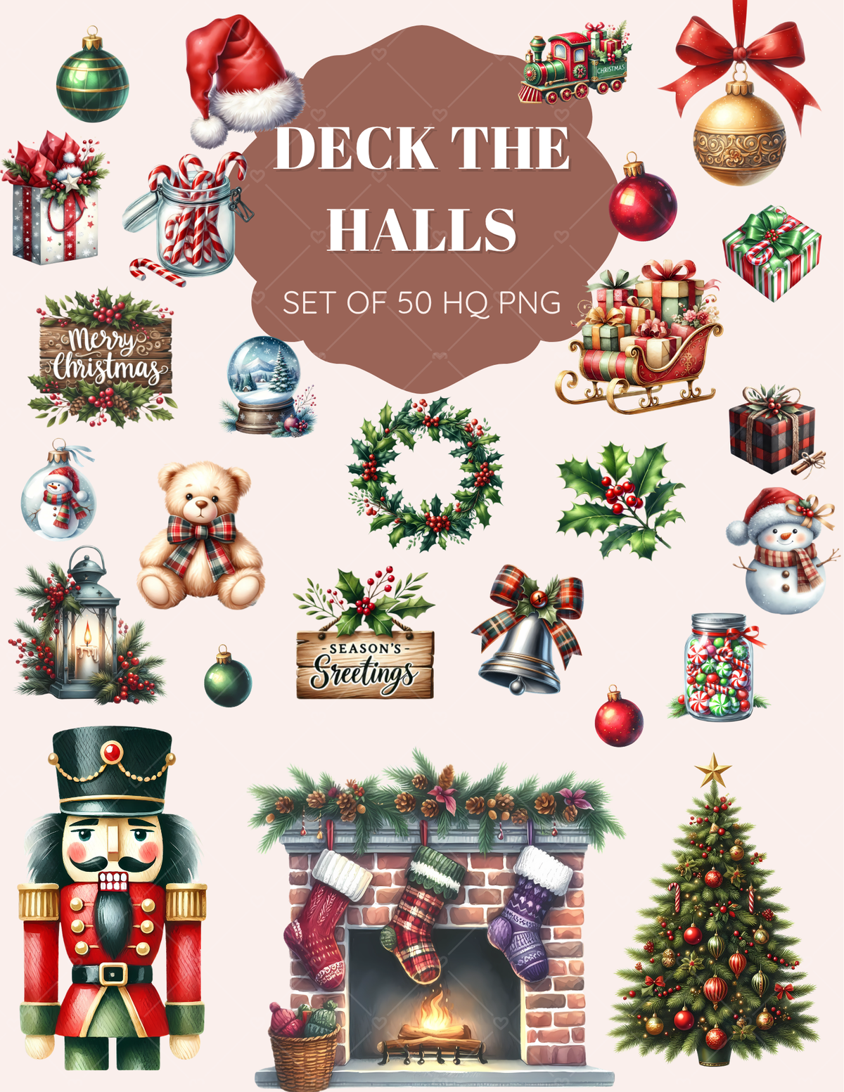 Deck The Halls clipart pack