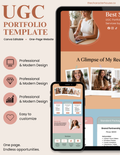 UGC Creator Portfolio Template | One-Page Canva Website (Digital Download)