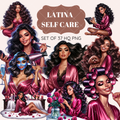 Latina Self Care clipart pack