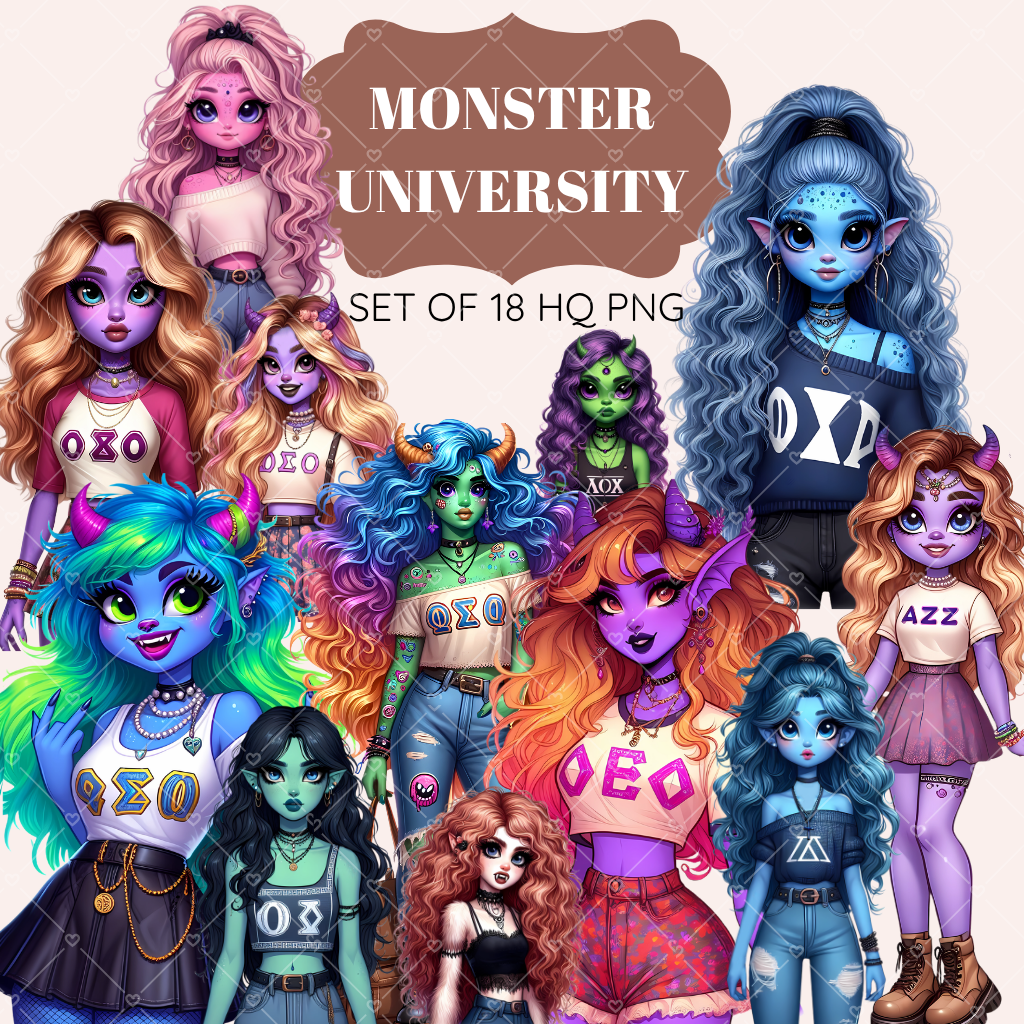 Monster University clipart pack