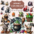 Spooky Cafe Treats clipart pack