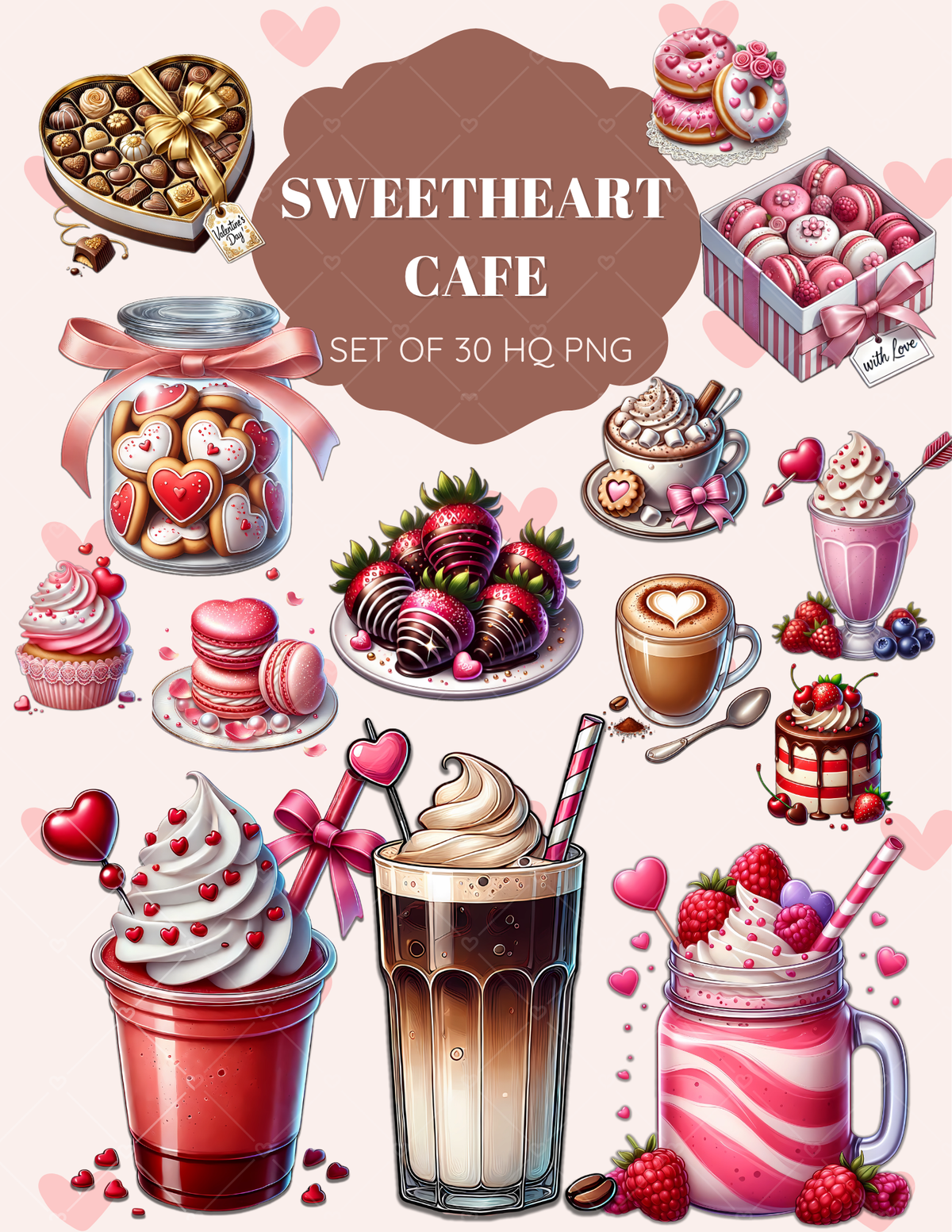 Sweetheart Cafe clipart pack