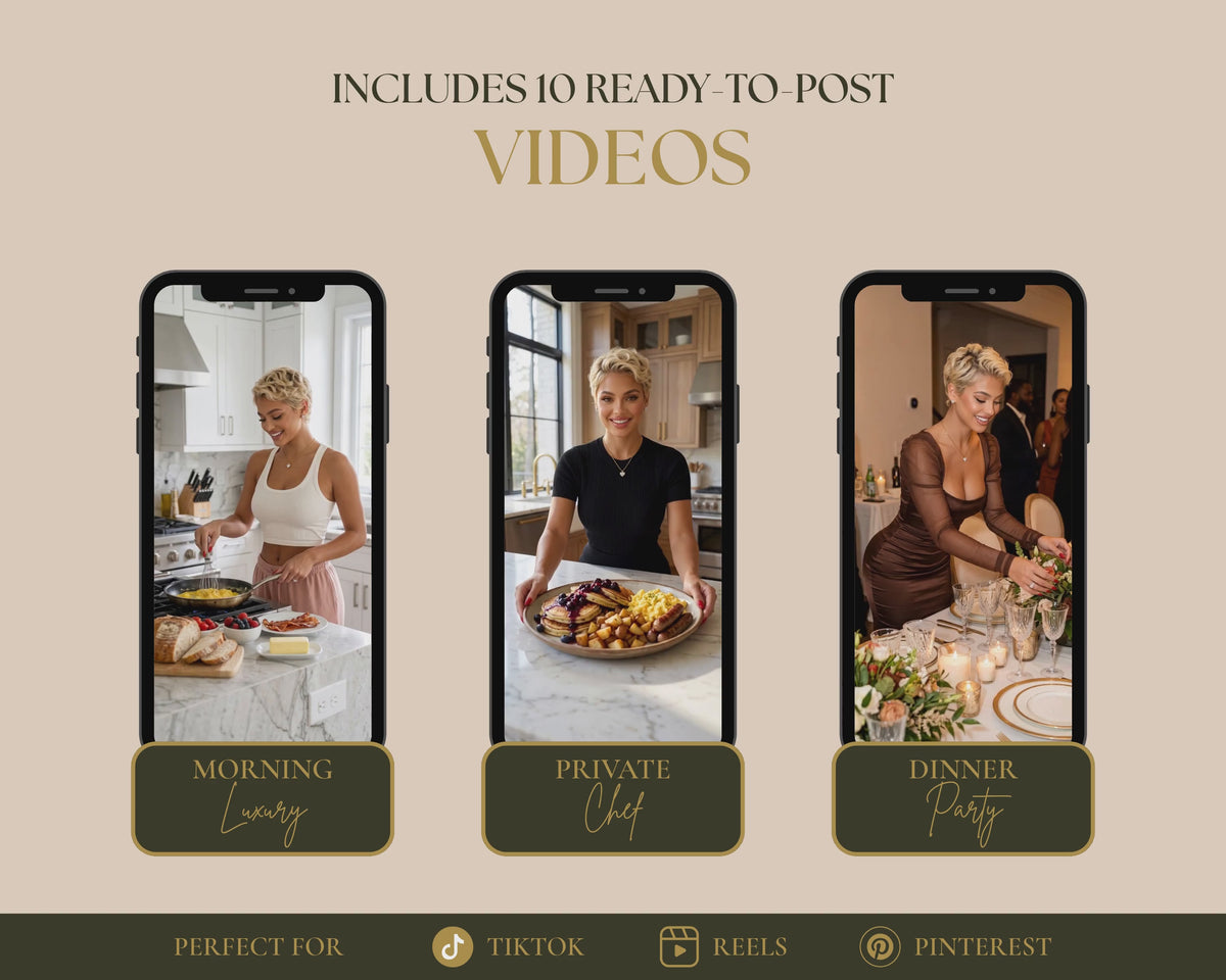 Odessa Wynn - Luxury AI Food Creator Bundle | 40 AI Images + 10 Videos